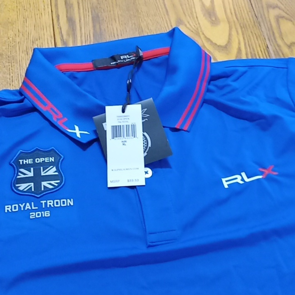 Ralph Lauren RLX Polo Mens Short Sleeves Shirt Extra Large XL Pull Over Blue NEW - Picture 2 of 7